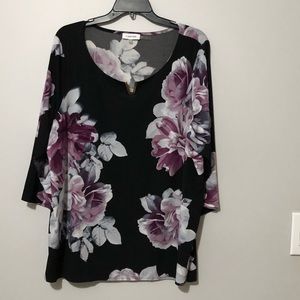 Calvin klein plus sz blouse sz 2x floral
